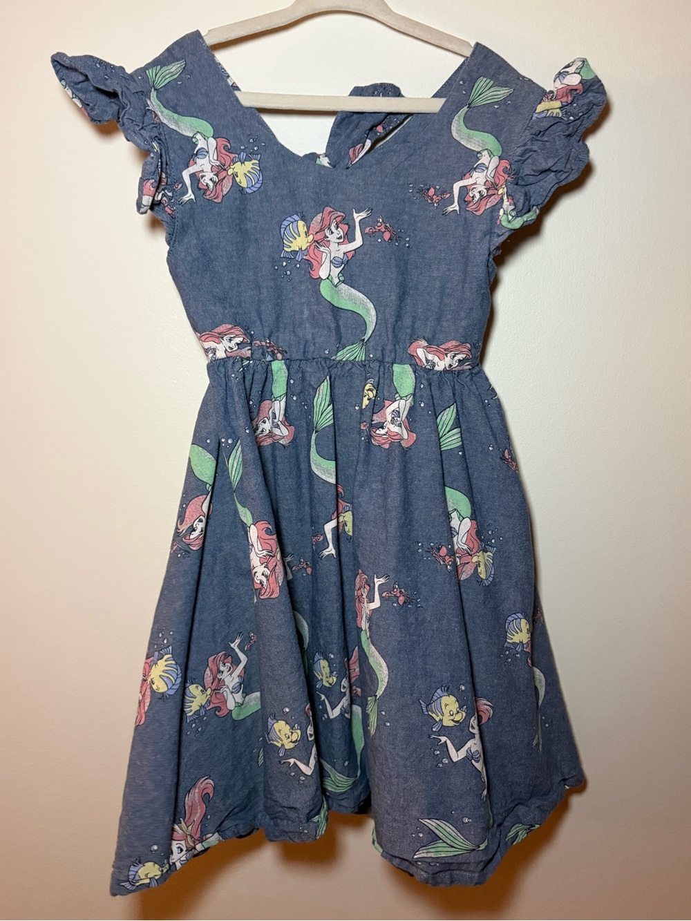 Chambray Princess Ariel Skater Dress